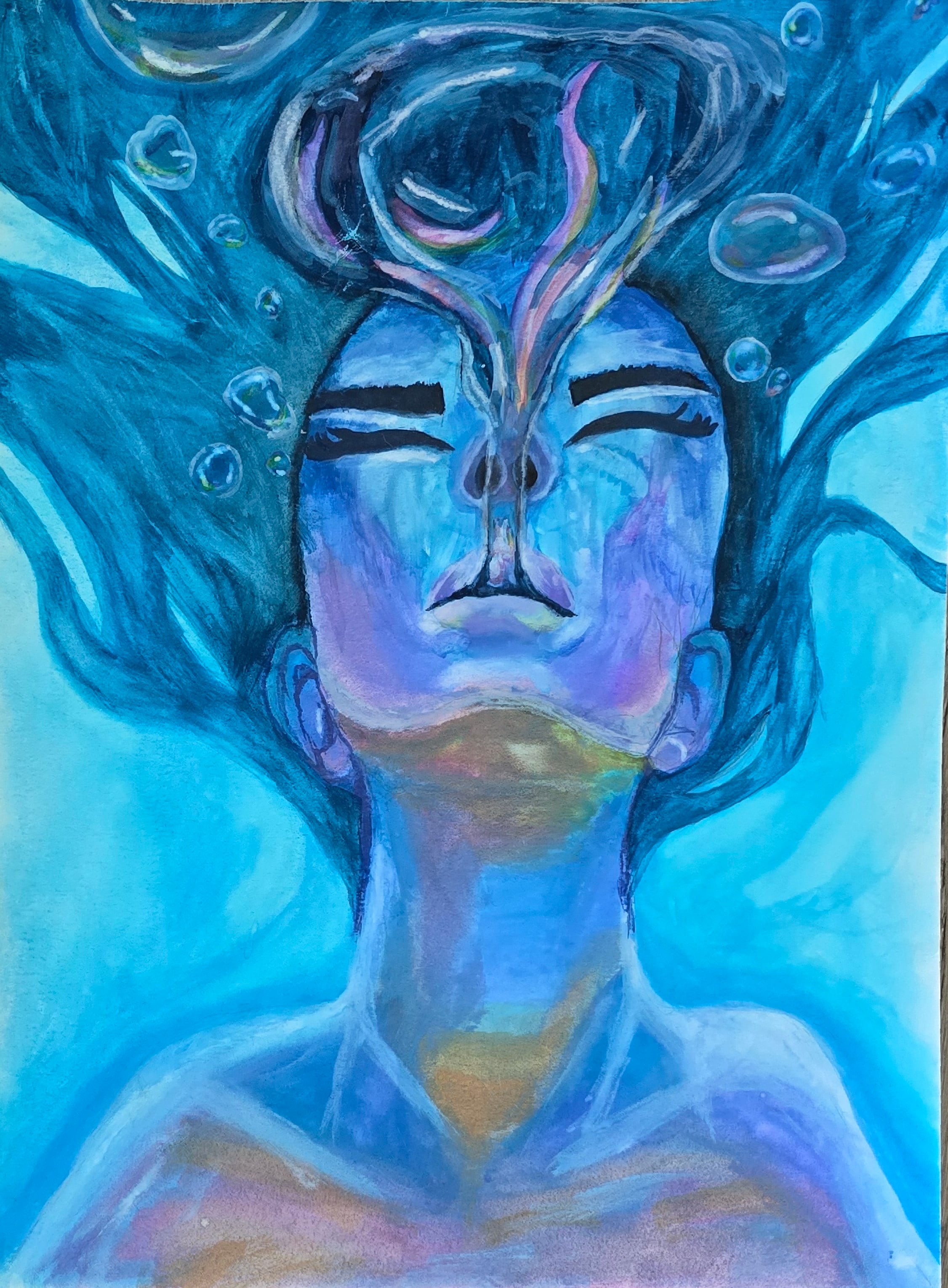 Underwater Meditation - Original artwork by Gabby Jones