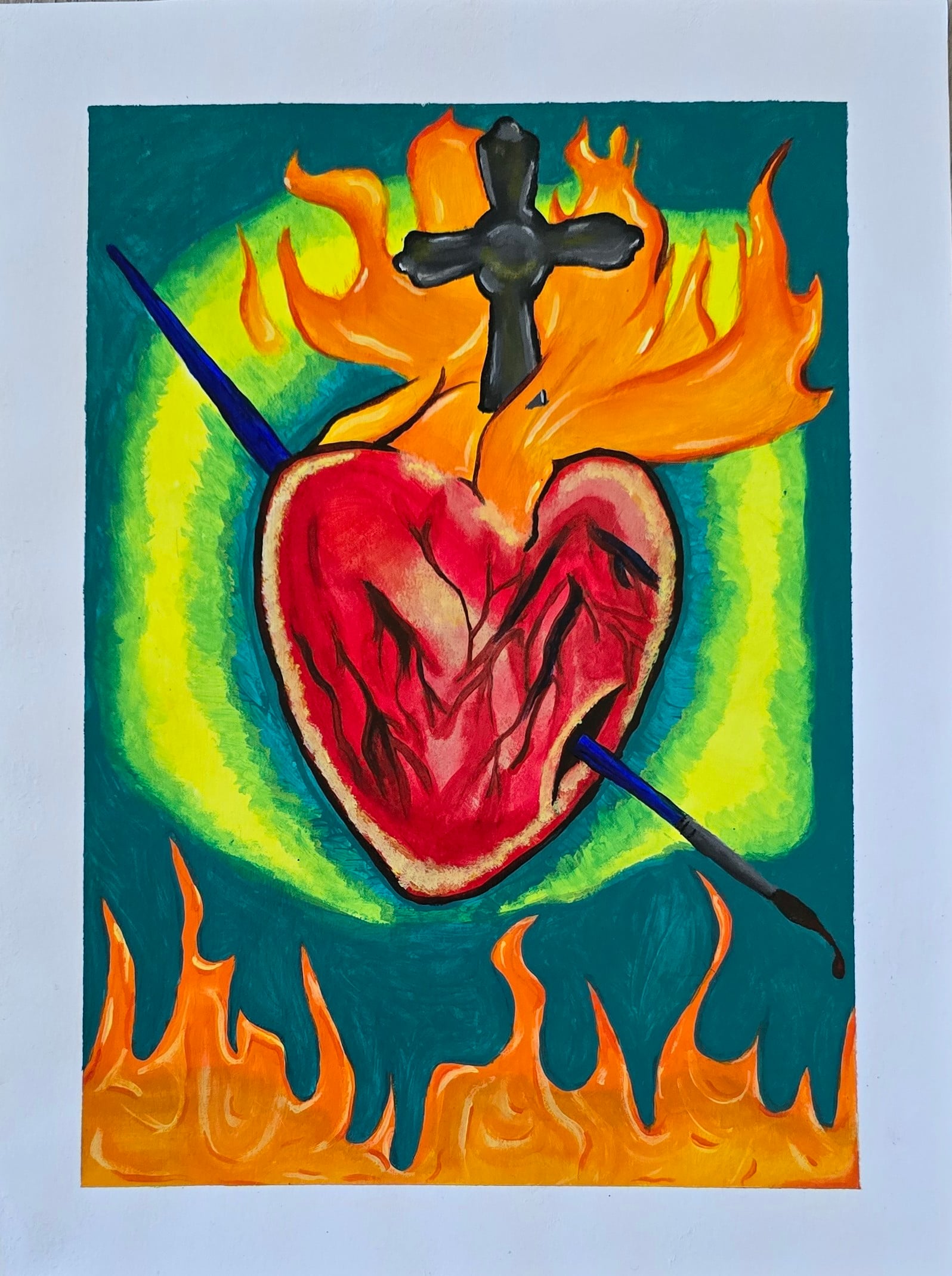 Sacred Heart - Original artwork by Gabby Jones