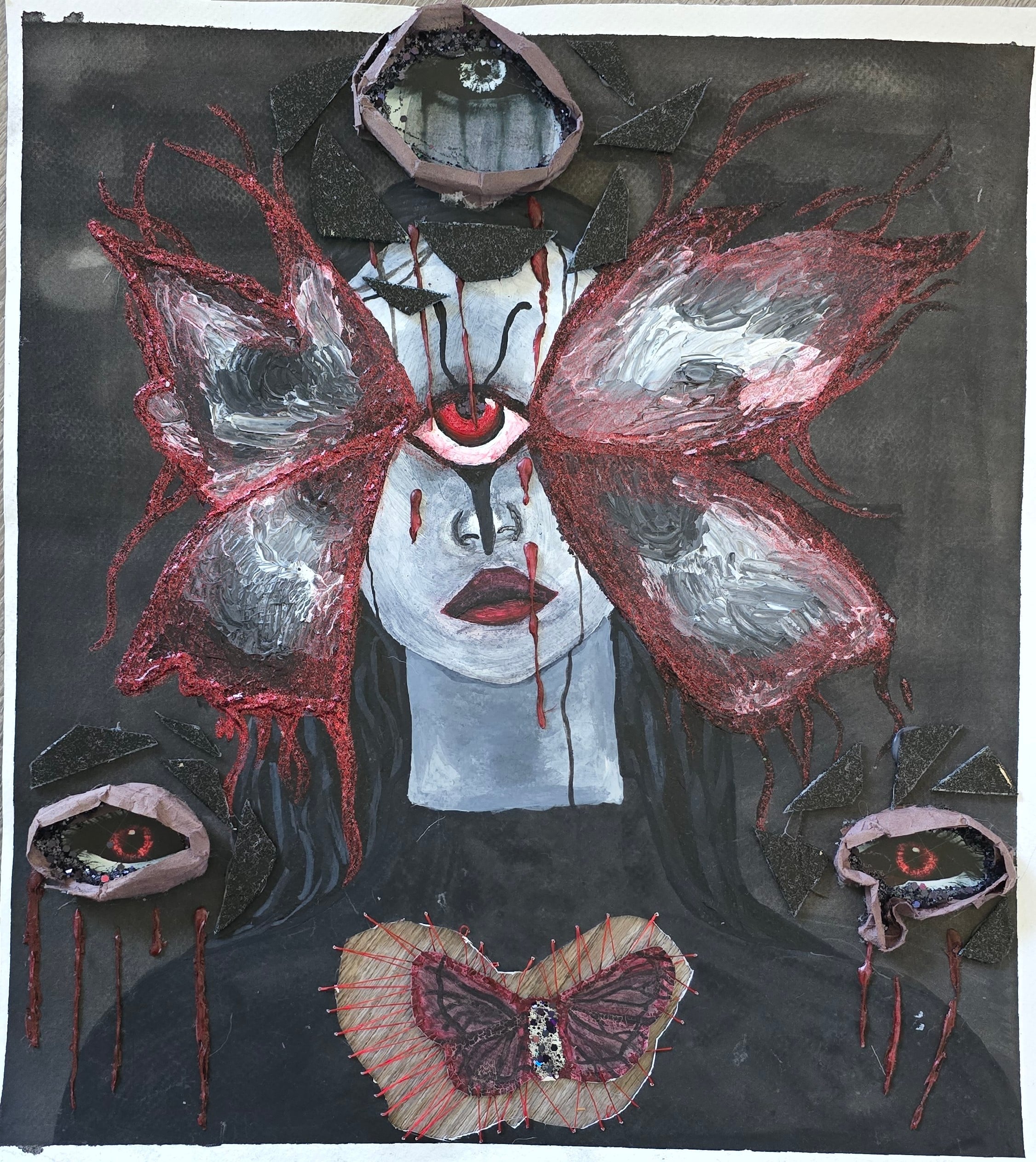 Winged Figure - Original artwork by Gabby Jones